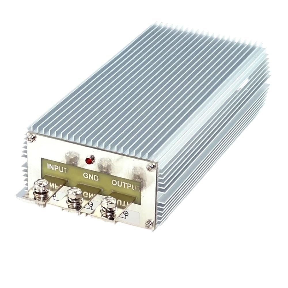 REIUAFWYGV 24V to 13.8V 80A/100A DC-DC Step-Down Converter, Buck Voltage Regulator Module for Cars, Boats, and Solar Systems (24V to 13.8V 100A)