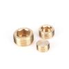 BYLSAGWHT 1 pc M5 M6 M8 M10 M12 M14 M16 M18 M20 M22 1/8" 1/4" 3/8" 1/2" 3/4" 1" NPT Male-Thread Brass Hex Socket End Cap Pipe Fitting (M8 x 1.25, 5 pcs) view 2