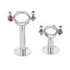 BYLSAGWHT 1-Piece Stainless Steel Water Pipe Bracket with Base, PVC Pipe Clamp, OD 19–219 mm, Height 45–100 mm (159 mm-L45 mm) view 1