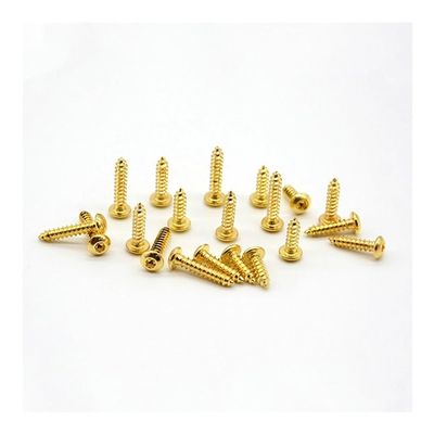 BYLSAGWHT M2/M2.5/M3 × 6/8/10/12/15 mm Golden Carbon Steel Hex Socket Button-Head Self-Tapping Screws, Grade 8.8 (M2.5 × 6 mm)