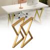 X-Frame Metal Table Legs, 2-Pack, Gold, 55 × 72 cm view 1