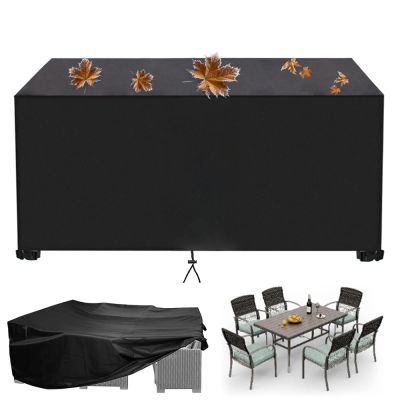 AJALGZ 420D Waterproof Patio Furniture Cover, 170 x 60 x 75 cm, Black