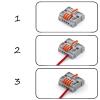 REIUAFWYGV Rail-Type Electrical Wire Connectors, Compact 2/3/4/5-Pin Splitter, Push-In Fast Terminal Block (3,1 PCS_6413G) view 4