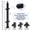 Stair Railing Glass Balustrade Post with Glass Clamp, Stainless Steel, Black Finish view 2