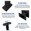 Stair Railing Glass Balustrade Post with Glass Clamp, Stainless Steel, Black Finish view 3