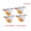 4-Pack 1.25-Inch Rigid Furniture Casters view 2