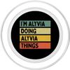 "I'm Alyvia Doing Alyvia Things" Funny Personalized Quote PopSockets PopGrip for MagSafe view 2