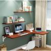 Wall-Mounted L-Shaped Computer Desk with Folding Corner Table, Left/Right, 4 Colors view 1