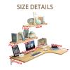 Wall-Mounted L-Shaped Computer Desk with Folding Corner Table, Left/Right, 4 Colors view 2