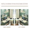 Wall-Mounted L-Shaped Computer Desk with Folding Corner Table, Left/Right, 4 Colors view 3