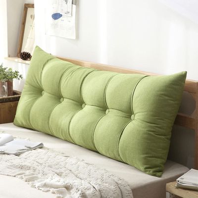 Large Rectangular Reading Headboard Pillow with Removable Cover