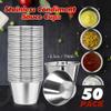 Lapyyne 50-Pack 2.5 oz Stainless Steel Sauce Cups view 2
