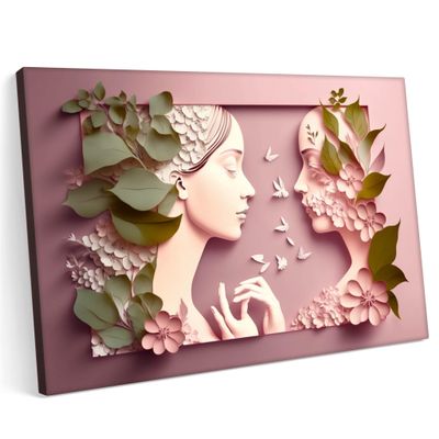 Printonia Canvas Wall Art, 120 x 80 cm, Abstract Woman