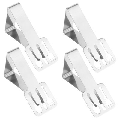 Cabilock 4-Piece Stainless Steel Triangular Tablecloth Clips