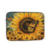 JKLQWC 10-Inch Laptop Sleeve with Butterfly and Sunflower Design, Black view 1