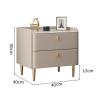 Modern Bedroom Nightstand with Small Storage (Champagne Gray) view 2