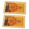 Operitacx Chinese New Year Amulet Cards, Aluminum-Magnesium Alloy, Traditional Chinese Style, 2 Pieces, for 2025 view 1