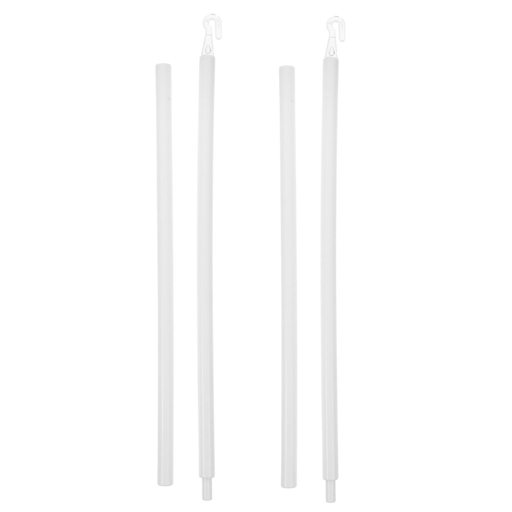 Warmhm Acrylic Curtain Rod Holders, Easy Installation, White, 2 Pieces
