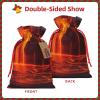 Kilauea Volcano Drawstring Gift Bags, Christmas Gift Bags and Santa Sacks with Kraft Tags view 3