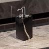 5.4 oz Marble Soap Dispenser with Silver-Plated Pump view 2