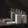 5.4 oz Marble Soap Dispenser with Silver-Plated Pump view 3