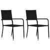 Furniture Select Stackable Outdoor Dining Chairs, Black, Poly Rattan, 2-Pack view 1
