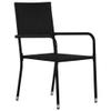Furniture Select Stackable Outdoor Dining Chairs, Black, Poly Rattan, 2-Pack view 2