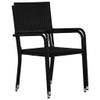 Furniture Select Stackable Outdoor Dining Chairs, Black, Poly Rattan, 2-Pack view 4