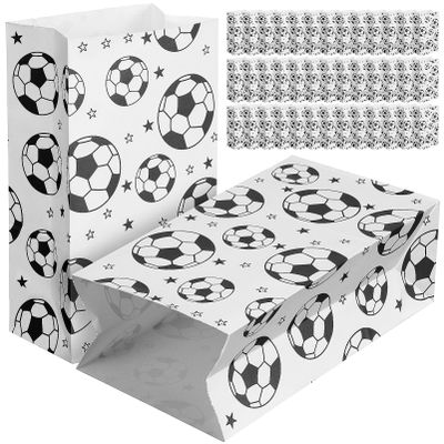 Baluue 40-Piece Soccer Goodie Bags, Paper Gift Bags for Parties, Candy Packaging, Sports Events and Kids' Birthday Parties