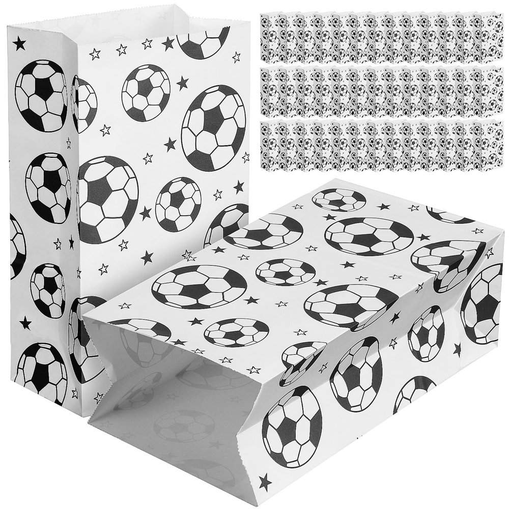 Baluue 40-Piece Soccer Goodie Bags, Paper Gift Bags for Parties, Candy Packaging, Sports Events and Kids' Birthday Parties