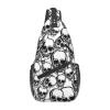 Black and White Skull Print Crossbody Bag view 1