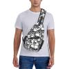 Black and White Skull Print Crossbody Bag view 2