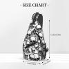 Black and White Skull Print Crossbody Bag view 4