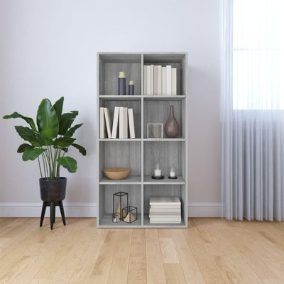 CFODOJ Furniture Select Bookcase / Sideboard Sonoma Gray 66 x 30 x 130 cm Engineered Wood