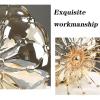 ERVDKXCOI Crystal Glass Fruit Bowl with Gold-Tone Base, Medium view 4