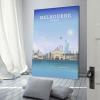 Fbaoda Melbourne Australia Travel Poster, Canvas Wall Art view 3
