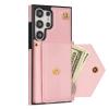 Wallet Case for iPhone 13 Pro Max with Detachable Shoulder Strap, Pink view 3