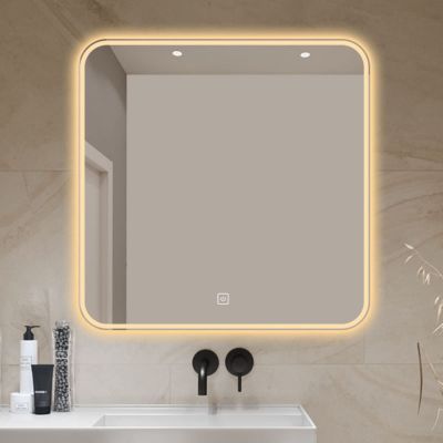LDTTYRC Frameless Square LED Wall Mirror with Backlight