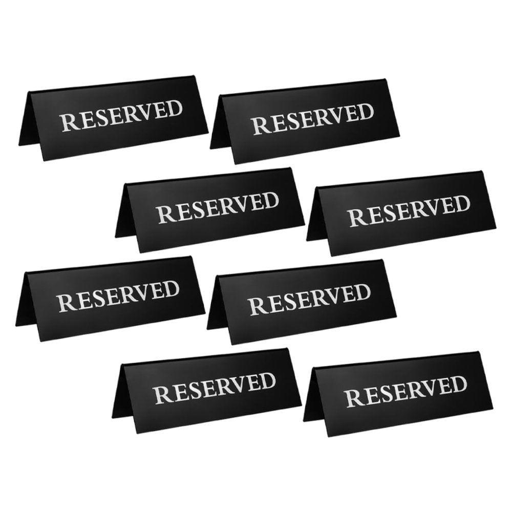 NULYLU 8-Piece Acrylic Reserved Table Signs for Weddings, Banquets, and Events