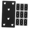 Black Stainless Steel Repair Plates, 10-Pack, Straight Connectors view 1