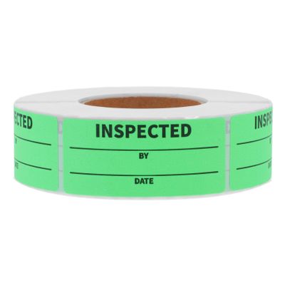 Inventory Control Labels, 2.25 Inches, 500 per Roll, PVC, Green