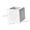 Yardwe Set of 6 White Square Ceramic Pots for Small Plants and Succulents view 2