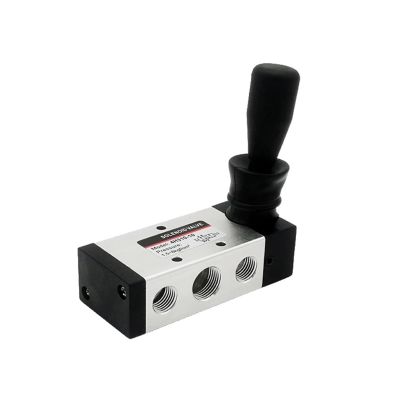 4H210-08 / 4H310-10 / 4H410-15 5/2-Way Manual Pneumatic Valve with Hand Lever (8 mm Fittings, 4H410-15)