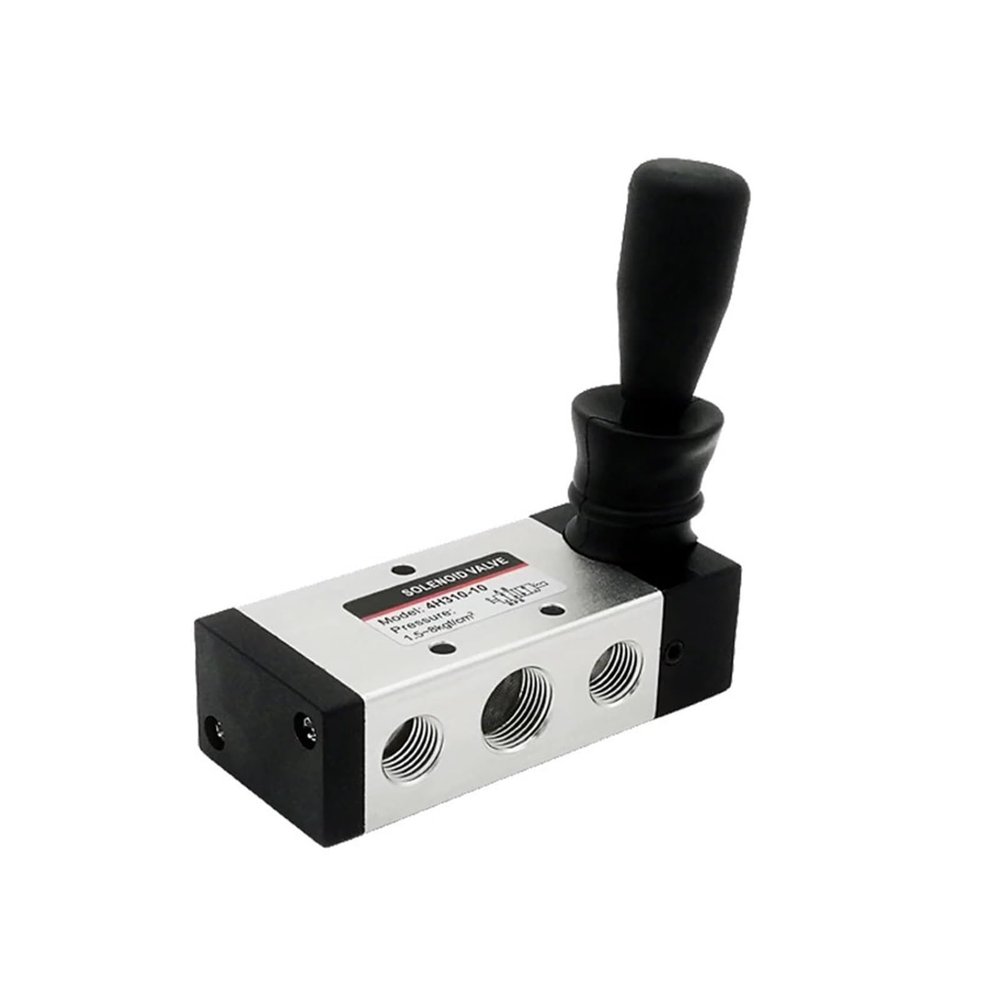 4H210-08 / 4H310-10 / 4H410-15 5/2-Way Manual Pneumatic Valve with Hand Lever (8 mm Fittings, 4H410-15)