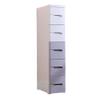 Bathroom and Bedroom Storage Cabinet, 20 cm Wide Drawers, 3-Tier Narrow Storage Shelf, White/Gray view 1