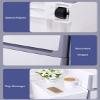 Bathroom and Bedroom Storage Cabinet, 20 cm Wide Drawers, 3-Tier Narrow Storage Shelf, White/Gray view 3