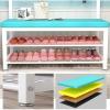 Industrial Hall Tree with Shoe Bench and Storage view 4