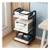 3-Tier Height-Adjustable Printer Stand with Wheels view 1