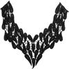 Amlhy Embroidered Lace Collar Applique, Sew-On, White view 3