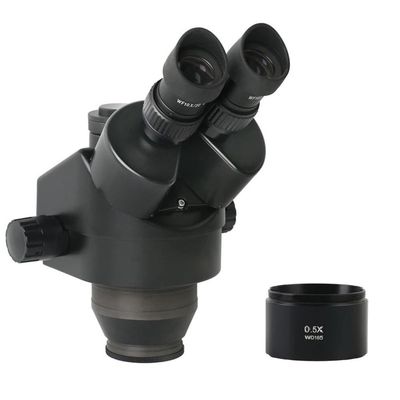 3.5X–45X (0.5X) White/Black Simul-Focus Parfocal Trinocular Stereo Microscope Head